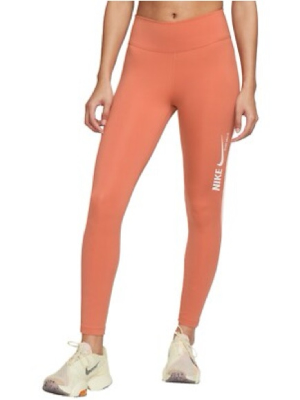 Nike Coral High-Rise Leggings with Side Logo